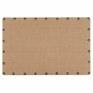 Linon Home Décor - Reis Medium Burlap Nailhead Bulletin Board - Natural