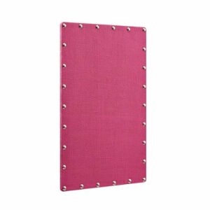 Linon Home Décor - Reis 24" x 36" Burlap Nailhead Bulletin Board - Hot Pink