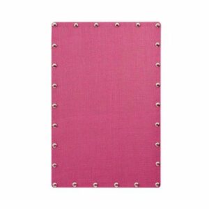 Linon Home Décor - Reis 24" x 36" Burlap Nailhead Bulletin Board - Hot Pink