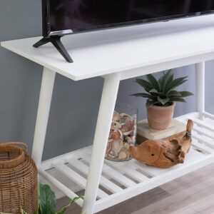 Linon Home Décor - Clayborn Console Table for TVs Up to 50" - White