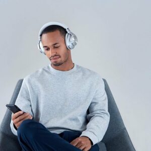 Technics - Wireless Noise Cancelling Over-Ear Headphones with 2 Device Multipoint Connectivity - Silver