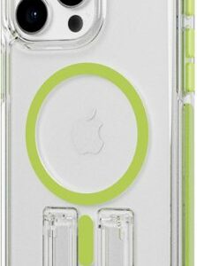 Tech21 - EvoCrystal Kick Case with  MagSafe for Apple iPhone 15 Pro Max - Lime