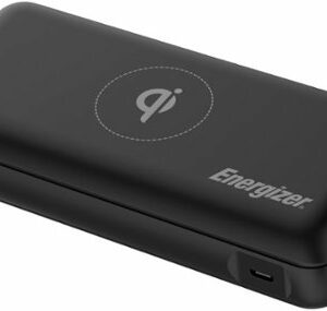 Energizer - Ultimate Lithium 20,000 mAh 20W USB-C PD & 15W Qi Wireless Universal Portable Battery Charger Power Bank w/ LCD Display - Black