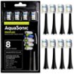 AquaSonic - ProFlex Brush Heads - 8 Pack - black