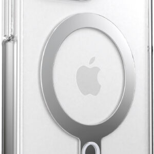 Speck - Presidio Perfect-Clear ClickLock Case with MagSafe for Apple iPhone 15 Pro Max - Clear/Chrome