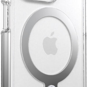 Speck - Presidio Perfect-Clear ClickLock Case with MagSafe for Apple iPhone 15 Pro - Clear/Chrome