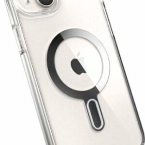 Speck - Presidio Perfect-Clear ClickLock Case with MagSafe for Apple iPhone 15 Plus/14 Plus - Clear/Chrome