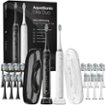 AquaSonic - Elite Duo Series Electric Toothbrush Set - White and Black