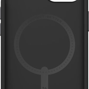 ZAGG - London Snap MagSafe Compatible Case with Stylish Fabric Exterior for Apple iPhone 15 - Black