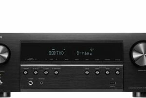 Denon - AVR-S670H (75W X 5) 5.2-Ch. with HEOS 8K Ultra HD and HDR Compatible AV Home Theater Receiver with Alexa - Black