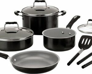 Cuisinart - Ceramic Nonstick 11 PC Cookware Set - Black