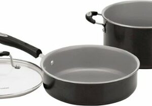 Cuisinart - Ceramic Nonstick 11 PC Cookware Set - Black