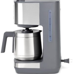 GE - 10 Cup Programmable Coffee Maker with Single Serve and Thermal Carafe - Stainless Steel