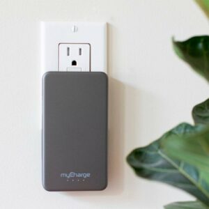 myCharge - AMP PRONG 5,000mAh Everything Built-In Portable Charge for Most USB Enables Devices - Gray