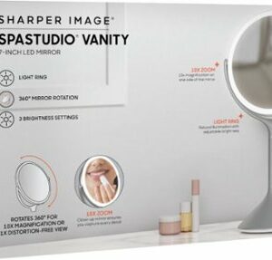 Sharper Image - SpaStudio Vanity 7-Inch LED Mirror - Silver