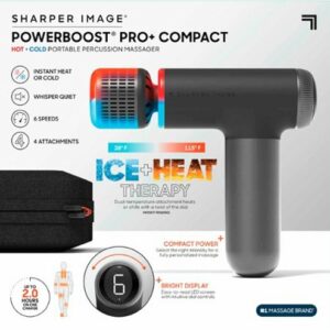 Sharper Image - PowerBoost Pro Hot and Cold Compact - Black