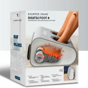 Sharper Image - Shiatsu Foot+ Compression and Rolling Massage with Heat - Gray