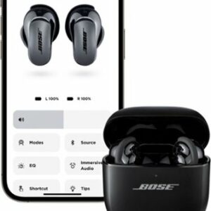 Bose - QuietComfort Ultra True Wireless Noise Cancelling In-Ear Earbuds - Black