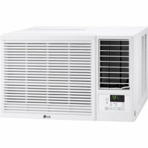 LG - 550 Sq. Ft 12,000 BTU Window Mounted Air Conditioner with 11,200 BTU Heater - White