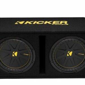 KICKER - CompC 12" Loaded Enclosures Dual Single-Voice-Coil 2-Ohm Subwoofers - Black