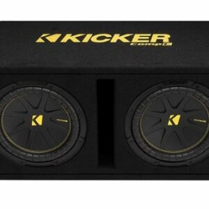 KICKER - CompC 10" Loaded Enclosures Dual Single-Voice-Coil 2-Ohm Subwoofers - Black