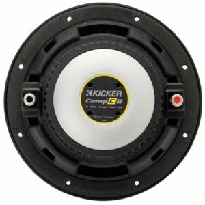 KICKER - CompC 8" Single-Voice-Coil 4-Ohm Subwoofer - Black