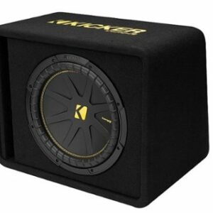 KICKER - CompC 12" Loaded Enclosures Single-Voice-Coil 2-Ohm Subwoofer - Black