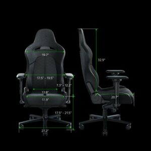 Razer - Enki Gaming Chair for All-Day Comfort - Black