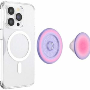 PopSockets - MagSafe Round PopGrip Cell Phone Grip & Stand, with Adapter Ring - Aura