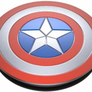 PopSockets - PopGrip Cell Phone Grip & Stand - Licensed - Marvel Enamel Domed Captain America Shield