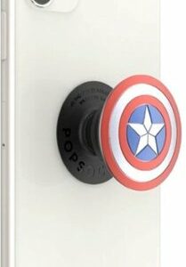 PopSockets - PopGrip Cell Phone Grip & Stand - Licensed - Marvel Enamel Domed Captain America Shield