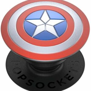 PopSockets - PopGrip Cell Phone Grip & Stand - Licensed - Marvel Enamel Domed Captain America Shield