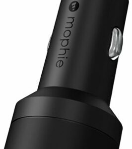 mophie - 42W Dual USB-C + USB-A Car Charger - Black