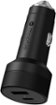 mophie - 42W Dual USB-C + USB-A Car Charger - Black