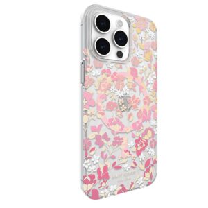 kate spade new york - Protective Hard Shell Case with MagSafe for Apple  iPhone 15 Pro Max - Flowerbed Pink