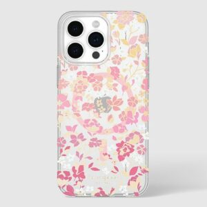 kate spade new york - Protective Hard Shell Case with MagSafe for Apple  iPhone 15 Pro Max - Flowerbed Pink