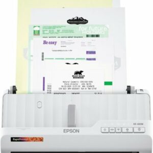 Epson - RapidReceipt RR-400W Wireless Duplex Compact Desktop Receipt and Document Scanner - White