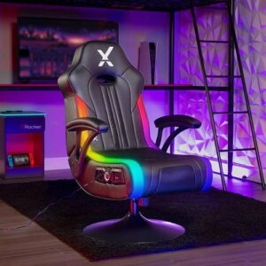 X Rocker - Torque RGB Audio Pedestal Gaming Chair with Subwoofer and Vibration - Black/RBG