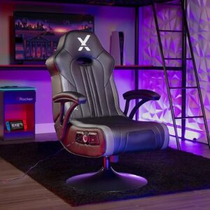 X Rocker - Torque RGB Audio Pedestal Gaming Chair with Subwoofer and Vibration - Black/RBG