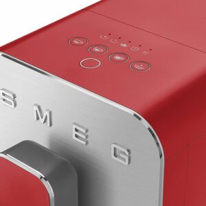 SMEG BCC02 Single Serve Fully-Automatic Coffee Maker With Steamer - Red