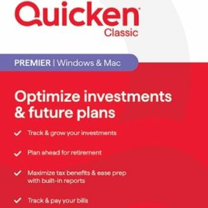 Quicken Classic Premier 1-Year Subscription - Mac OS, Windows, Android, Apple iOS