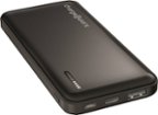 Chargeworx - 5,000mAh Dual USB Slim Power Bank - Black