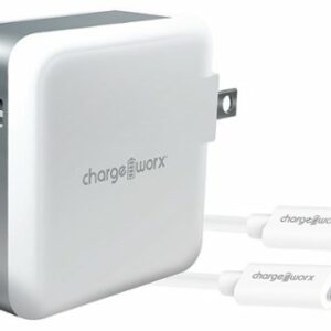 Chargeworx - USB-C Cable and Wall Charger with Power Delivery - White