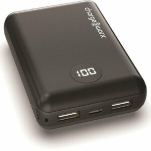 Chargeworx - 10,000mAh Triple USB Power Bank - Black