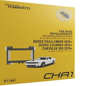 Maestro - Dashboard and Radio Replacement Kit for 2015-up Dodge Charger, Challenger, and Chrysler 300 - Black