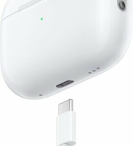 Apple - Geek Squad Certified Refurbished AirPods Pro (2nd generation) with MagSafe Case (USB‑C) - White