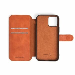 Bluebonnet - Leather Folio Case for Apple iPhone 13 Pro - Tuscan Tan