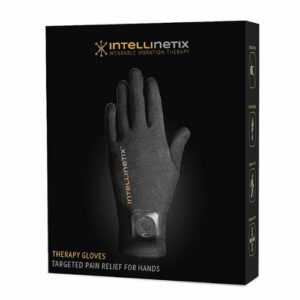 Brownmed Vibration Therapy Glove Intellinetix® Left and Right Hand Small - Black