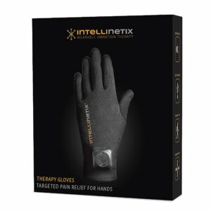 Brownmed Vibration Therapy Glove Intellinetix® Left and Right Hand Small - Black