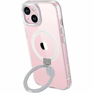 SaharaCase - Hybrid-Flex Kickstand Case with Magsafe for Apple iPhone 15 - Clear